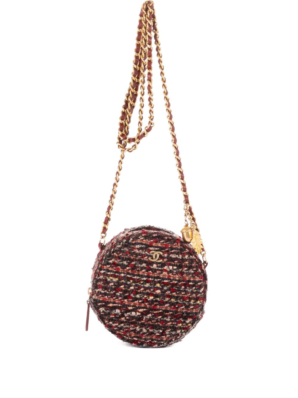  tweed round shoulder bag