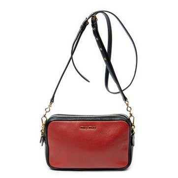 Leather Double Zip Camera Crossbody