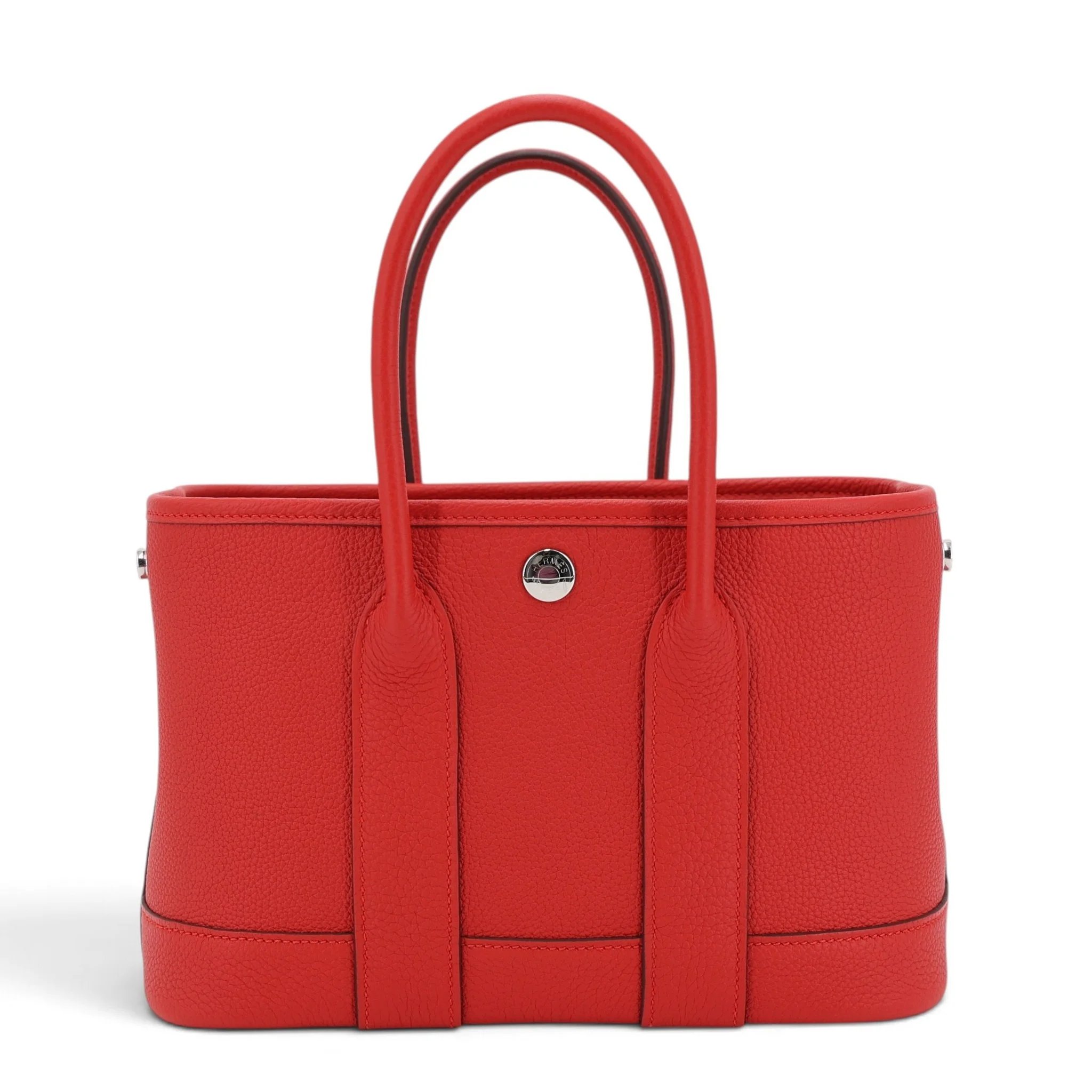 Brand New ( Rank N ) HERMÈS Neo Garden Party 23 Rouge Radieux (O5) Togo Palladium hardware K (2025)