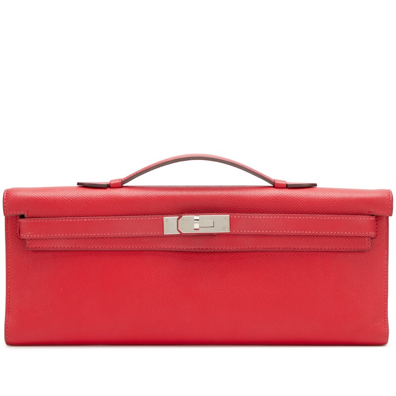 Rouge Casaque Epsom Kelly Cut Pochette Palladium Hardware, 2015