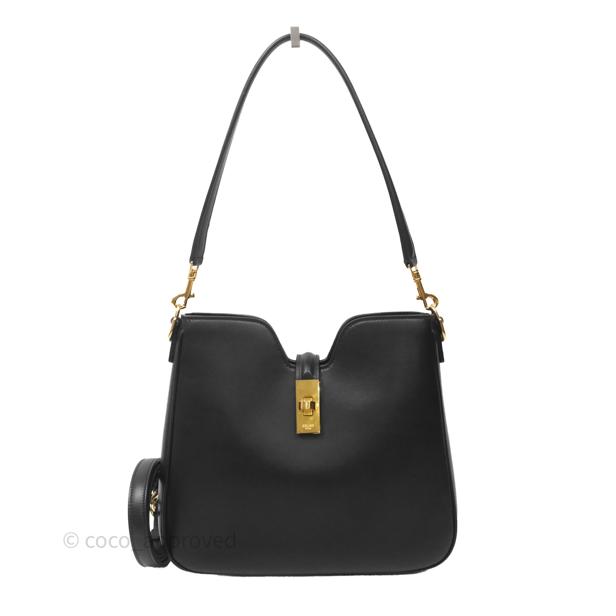 Celine Small Camille 16 Soft Bag In Smooth Calfskin Black