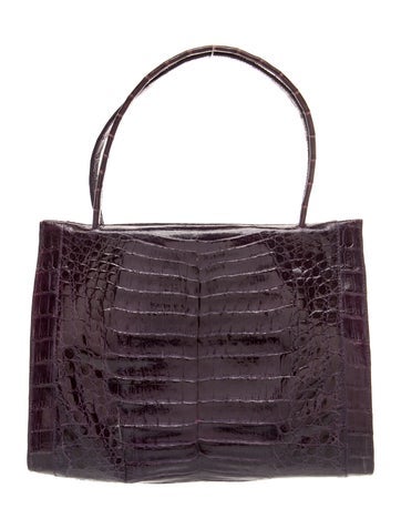 Crocodile Top Handle Bag
