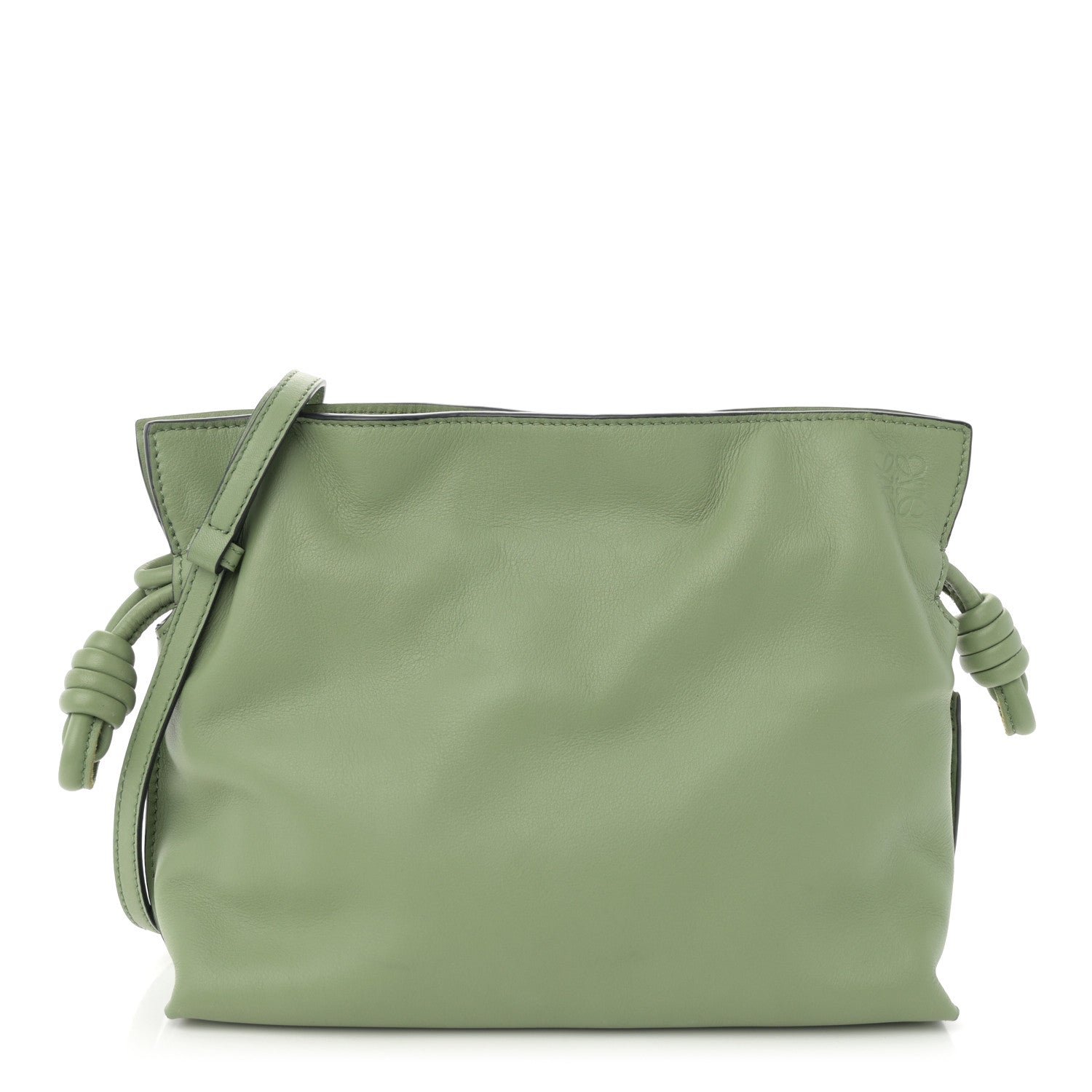 Loewe Nappa Flamenco Knot Clutch Rosemary