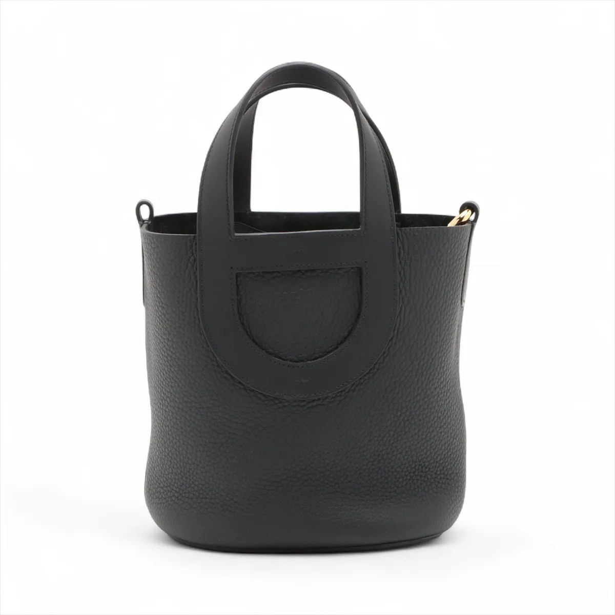Hermès In the loop 18 Taurillon Clemence × Veau Swift Black Gold Metal Fittings