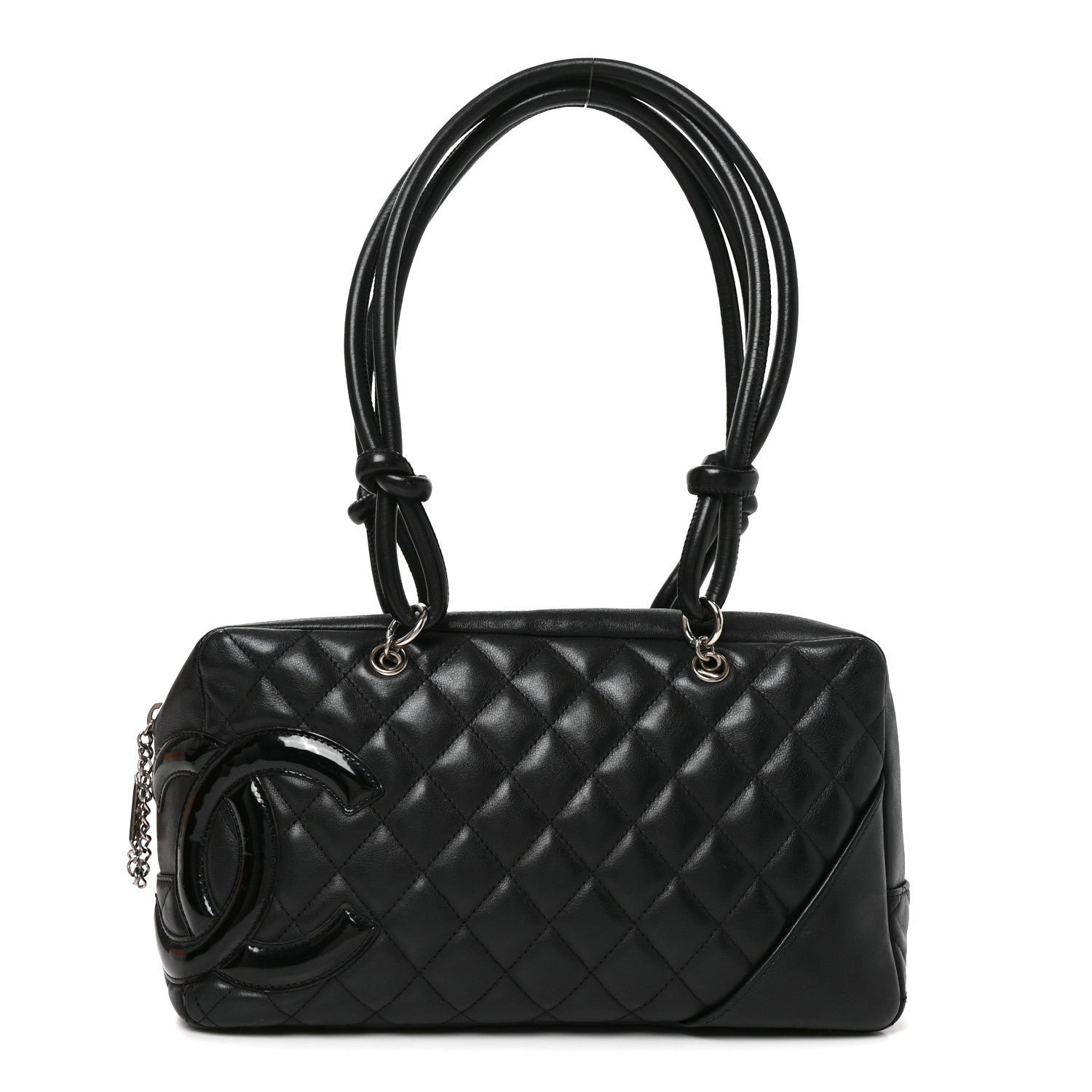 Chanel Calfskin Quilted Large Cambon Bowler Black