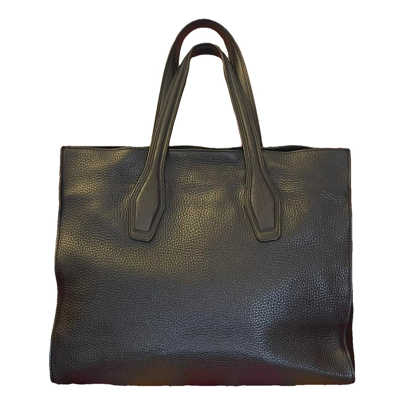 Shopping Media leather handbag