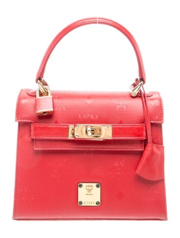 MCM Monogram Top Handle Bag