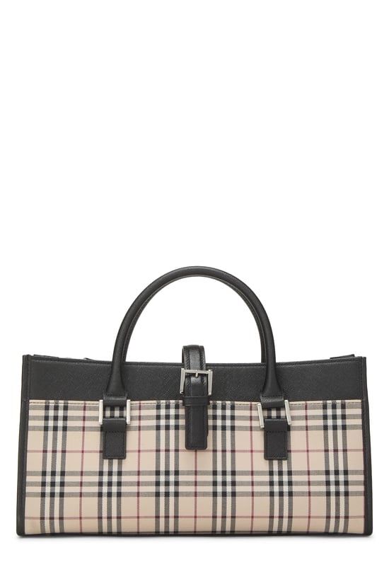 Black Jacquard Buckle Handbag Long