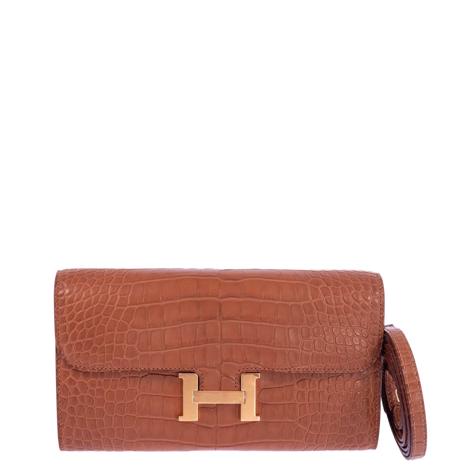 Hermes Hermès Constance To Go Wallet Gold Matte Alligator Gold Hardware