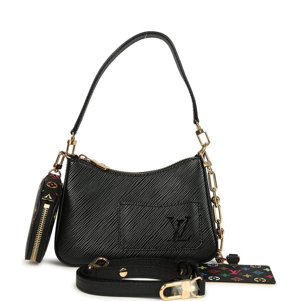Louis Vuitton Louis Vuitton X Takashi Murakami Marellini Black Epi Gold Hardware