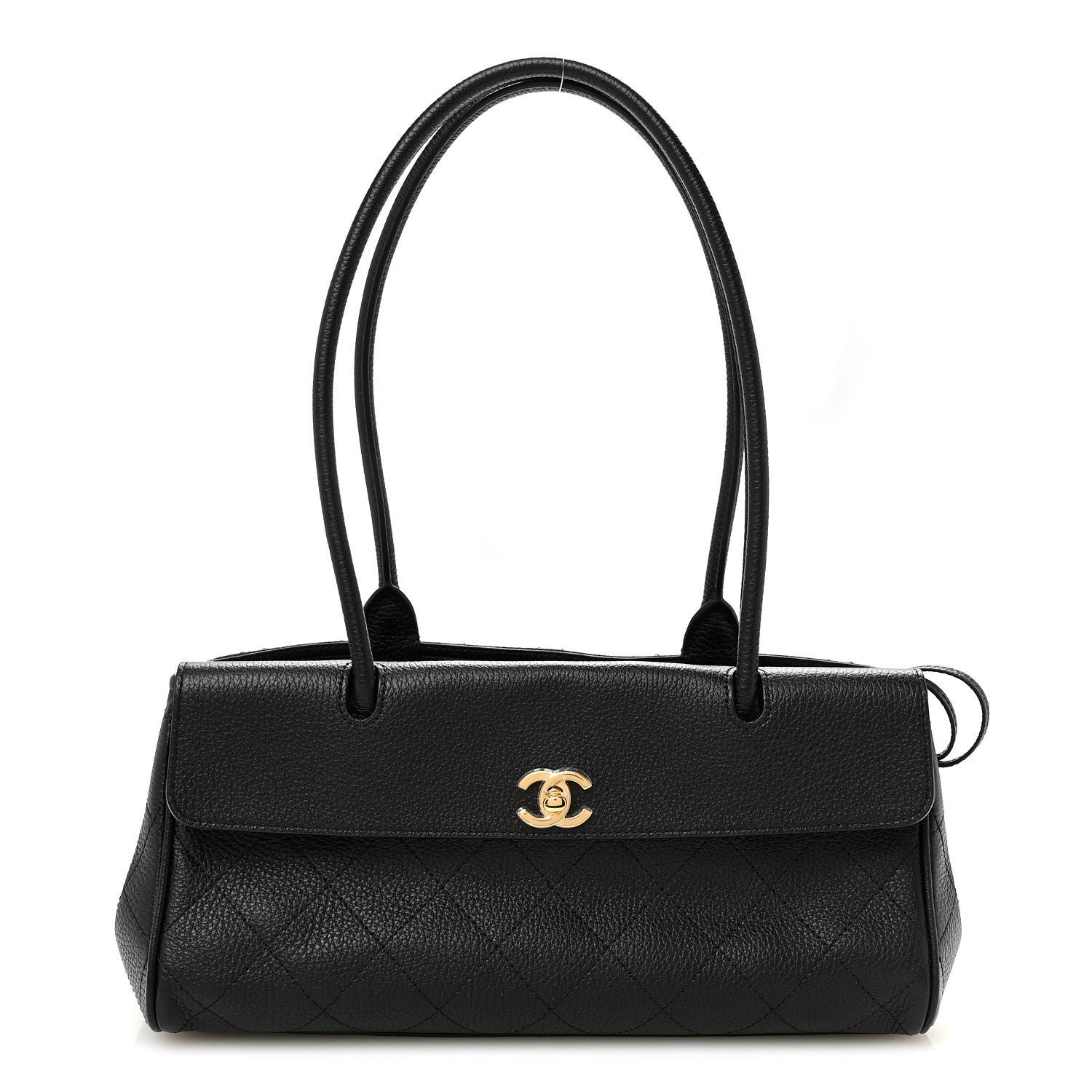 Chanel Grained Calfskin Stitched Urban Essentials Small Shopping Bag Black