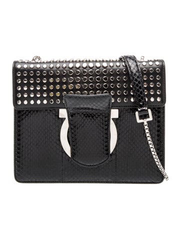 Snakeskin Top Handle Bag Medium