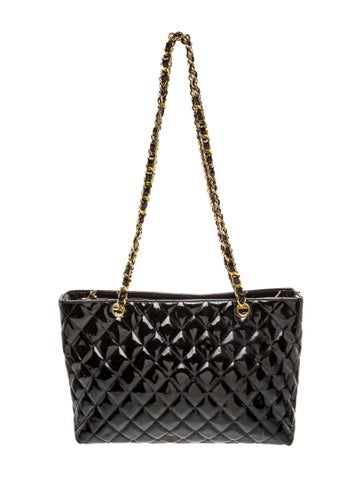 Patent Quilted Tote