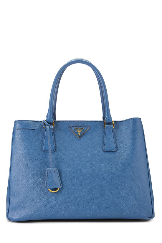 Prada Blue Saffiano Executive Tote Medium
