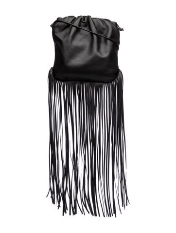 Bottega Veneta Leather Fringe Pouch Medium