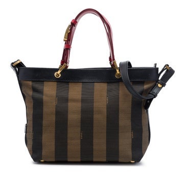 Canvas Pequin Stripe Satchel