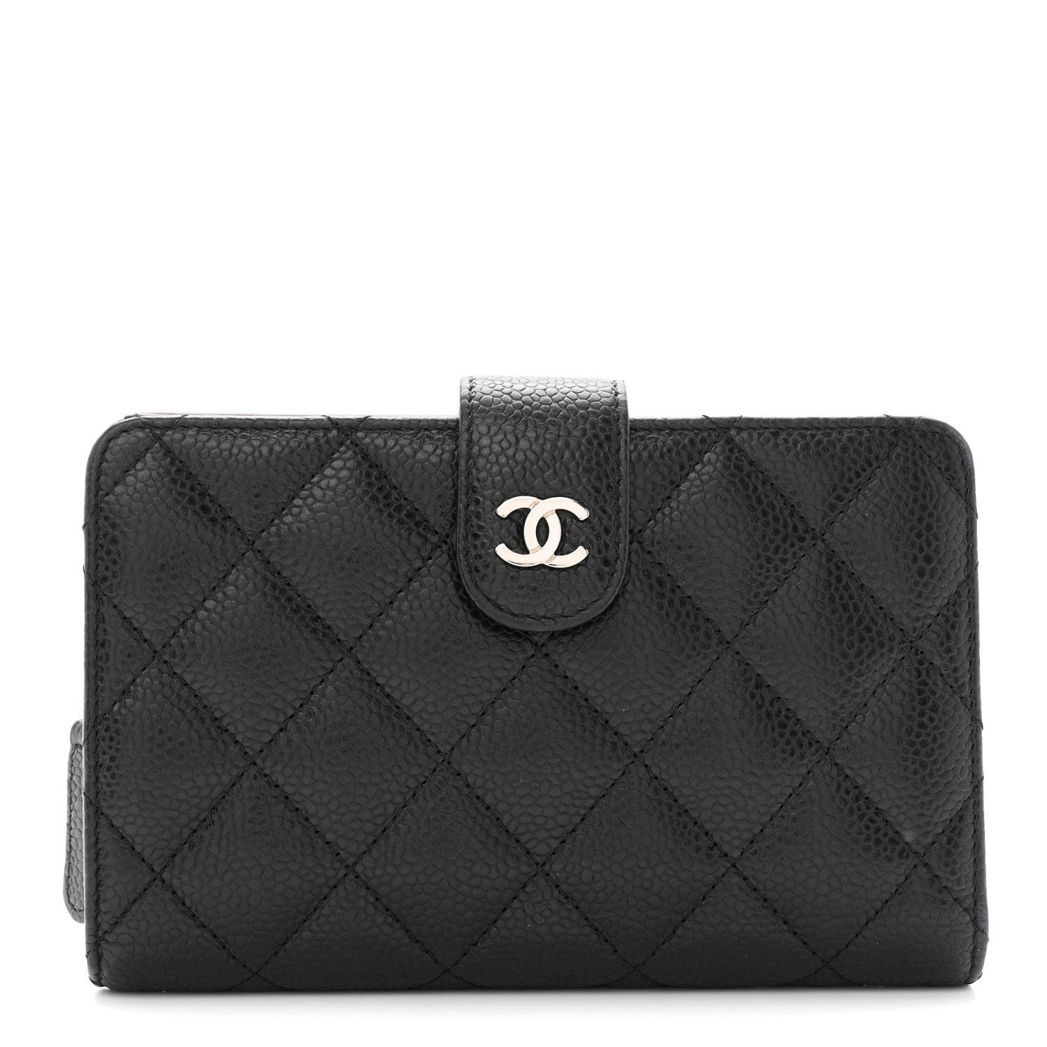 Chanel Caviar Quilted CC French Wallet Black