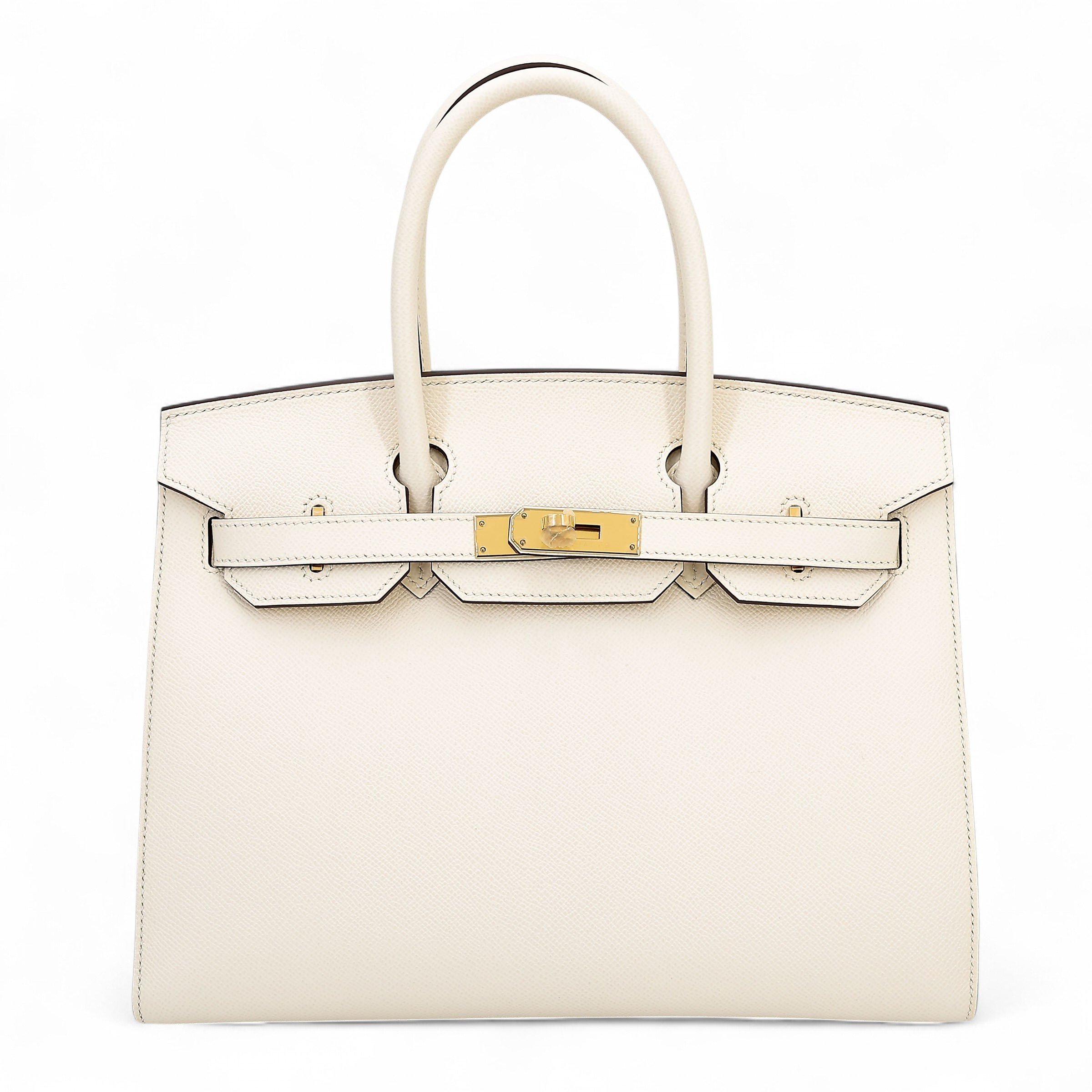 Hermes Unused ( Rank NS ) HERMÈS Birkin 30 Sellier Nata (I2) Epsom Gold hardware Z (2021)