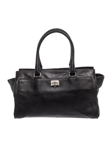 Leather Top Handle Bag