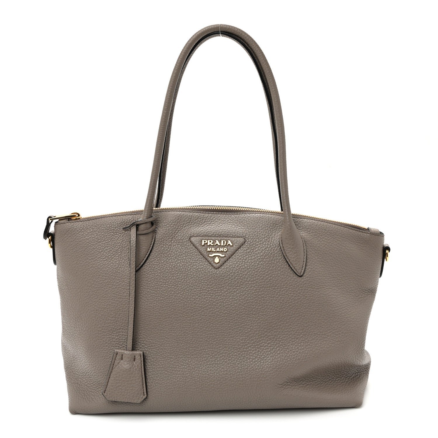 Prada Vitello Daino Large Tote Argilla