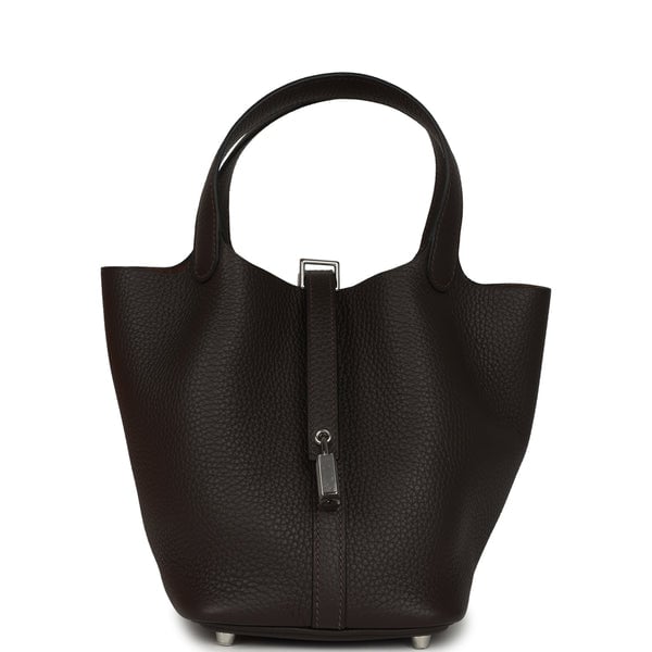 Hermes Picotin Lock 18 Ebene Clemence Palladium Hardware