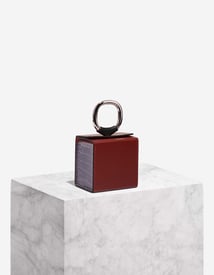 Hermes 
		Petit H Minaudière Cube Helipse Porosus Crocodile / Swift Sienne / Bleu Jean / Bleu Marine / Black    