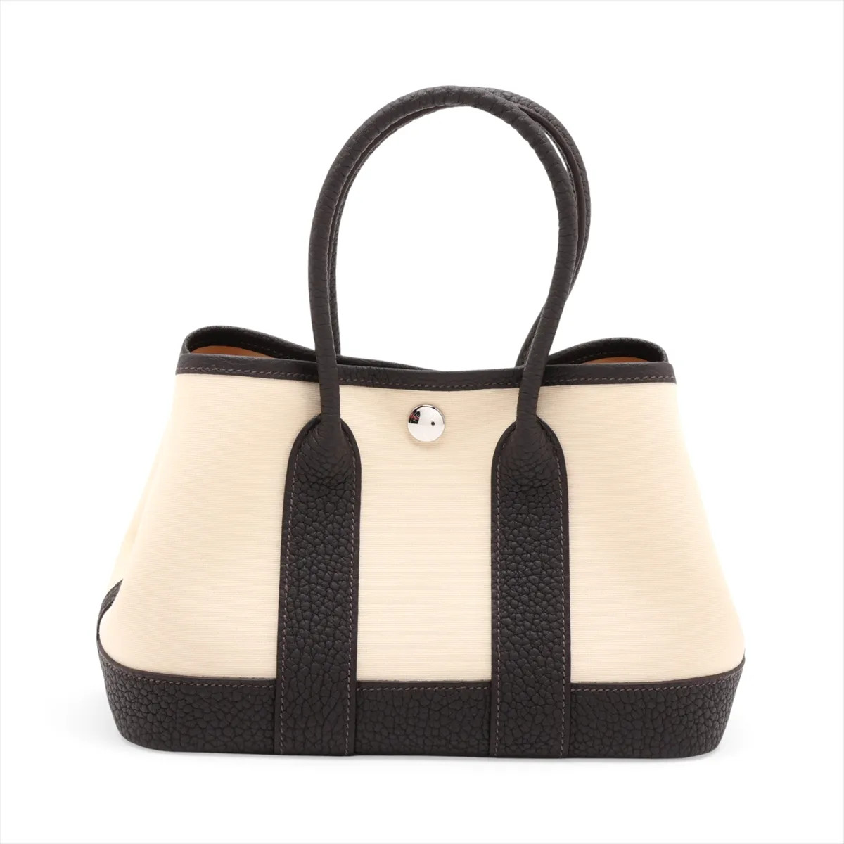 Hermès NEO GARDEN 23 Toile Officier × Negonda Beige x evene Silver Metal Fitting
