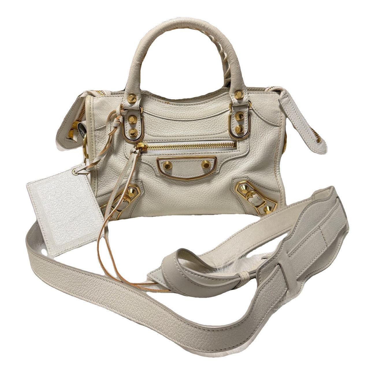 City leather handbag
