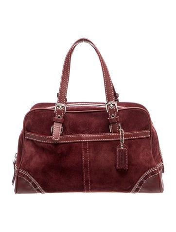 Suede Top Handle Bag