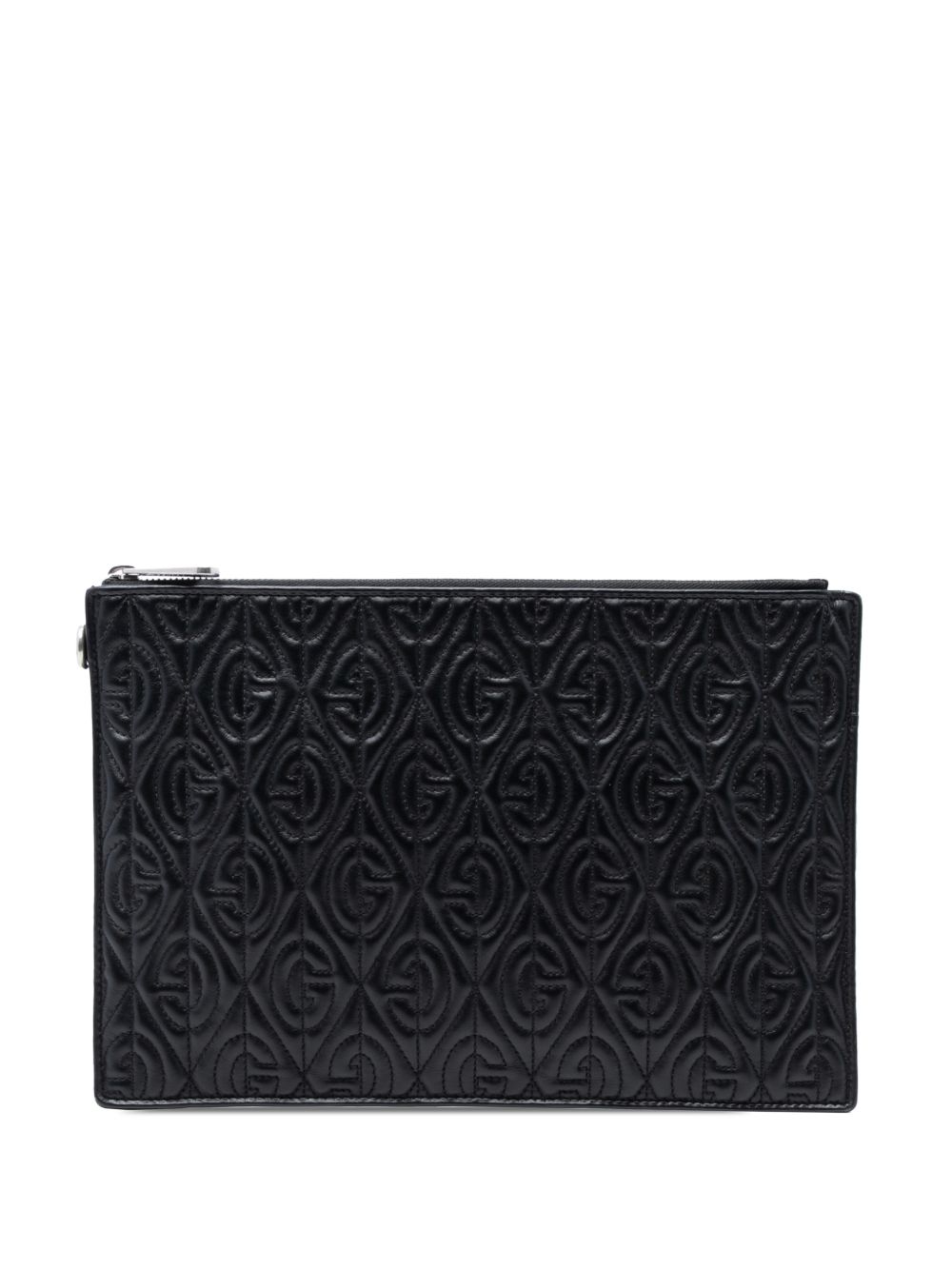 2000-2015 Quilted Leather G Rhombus Zip clutch bag