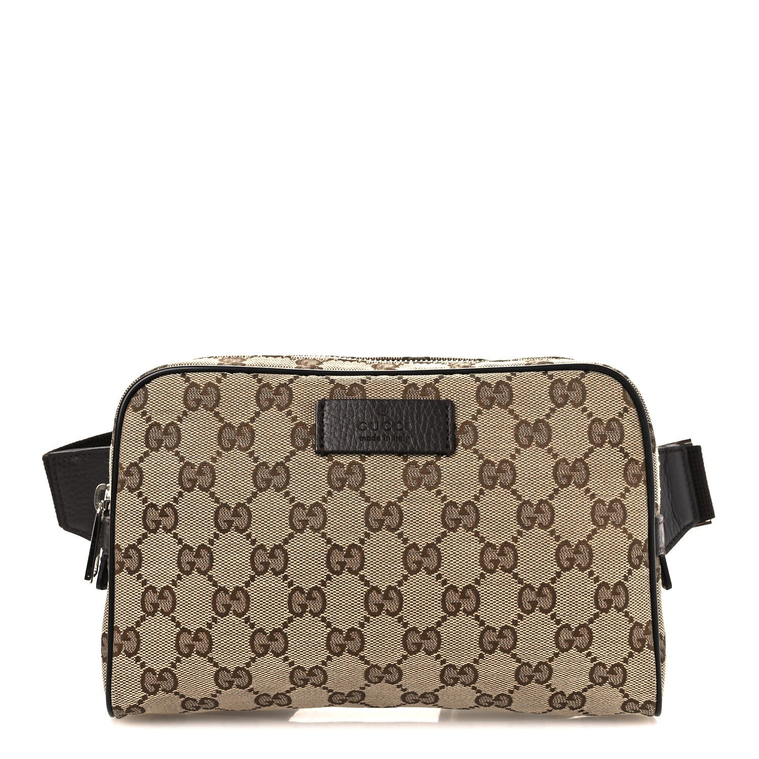 Gucci Monogram Belt Bag Dark Brown