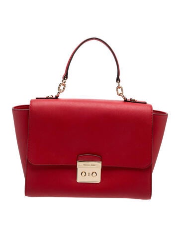 Saffiano Leather Top Handle Bag
