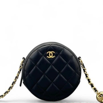 Leather Round Filigree Mini