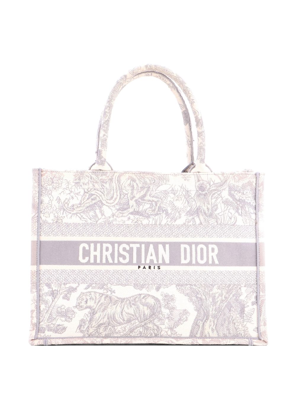 Book Embroidered Canvas Medium tote bag