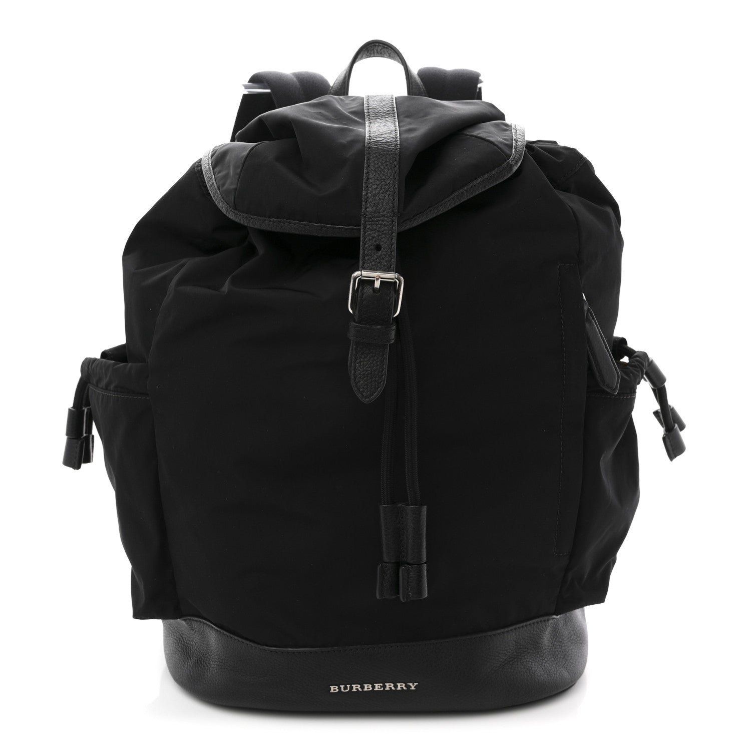 Burberry Nylon Grained Calfskin Watson Diaper Bag Black