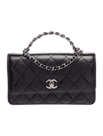 Crystal-Embellished Clutch on Chain