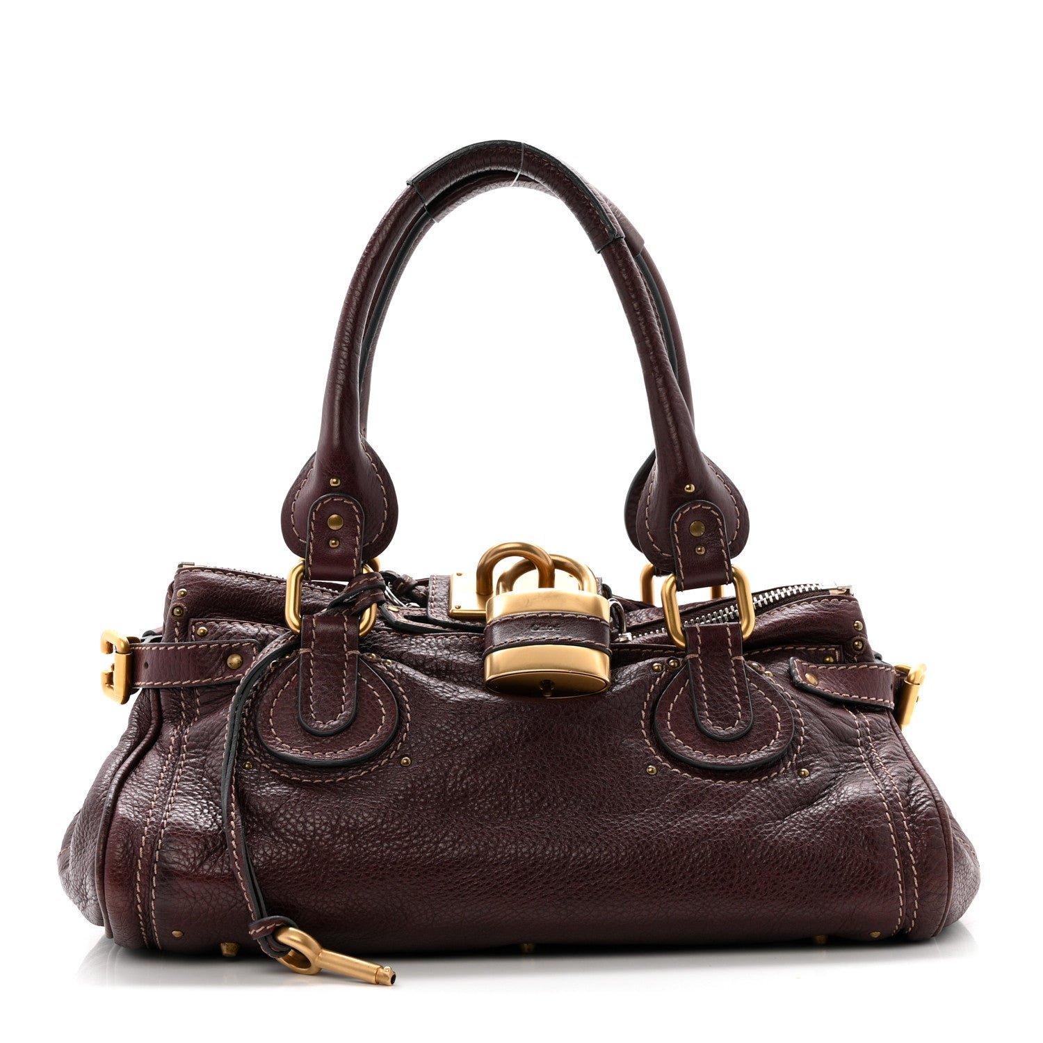 Chloe Chloe Calfskin Medium Paddington Satchel Chocolate