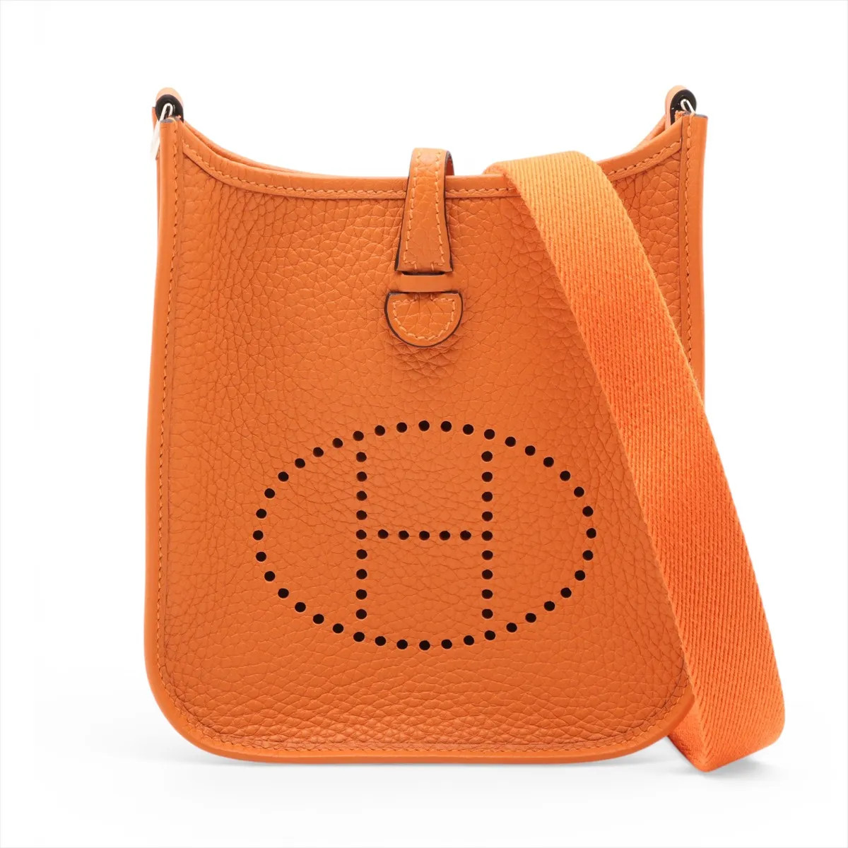 Hermès evelyn 16 TPM Amazon Taurillon Clemence Orange Silver Metal Fittings