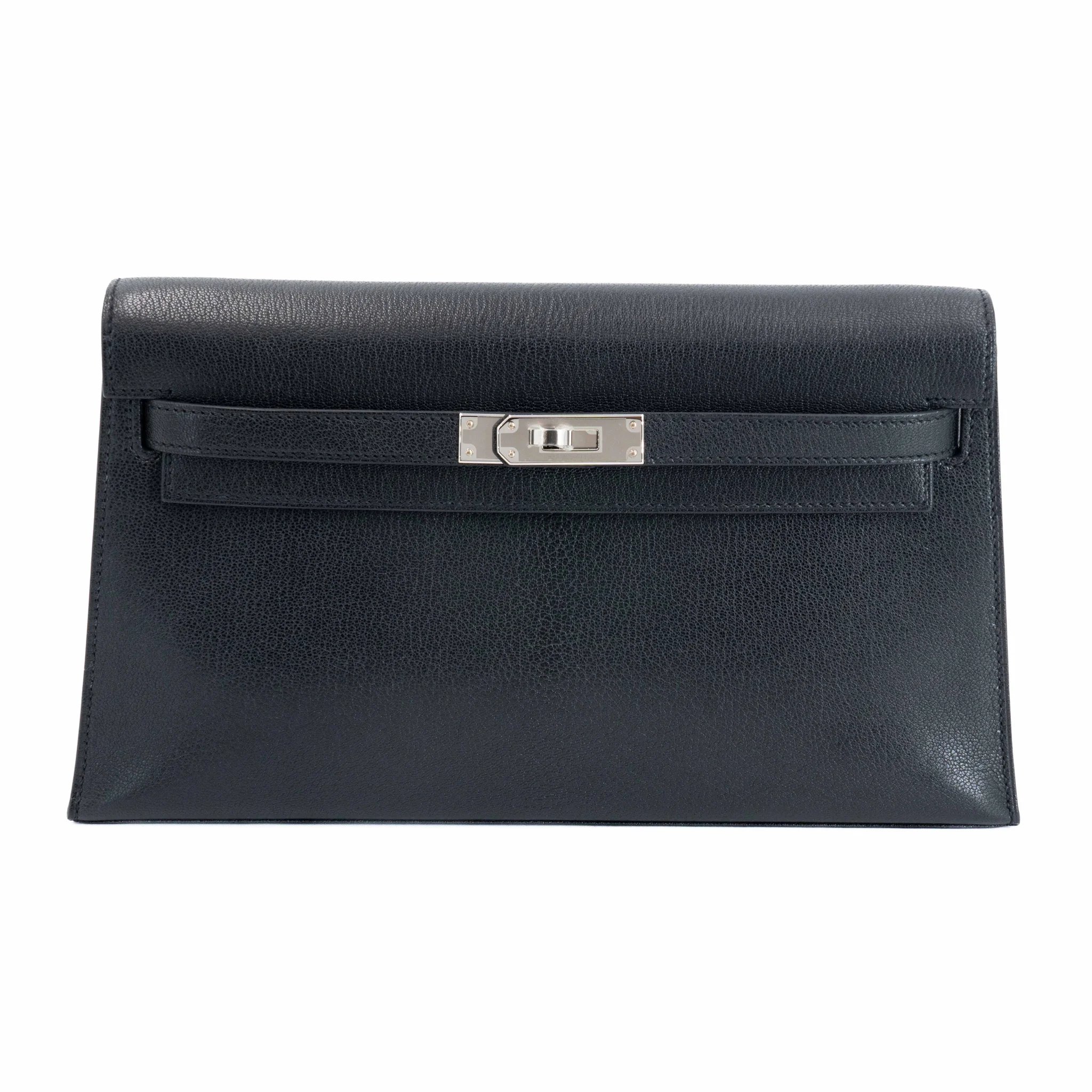 Unused ( Rank NS ) HERMÈS Kelly Elan Noir (89) Chamkila Palladium hardware B (2023)