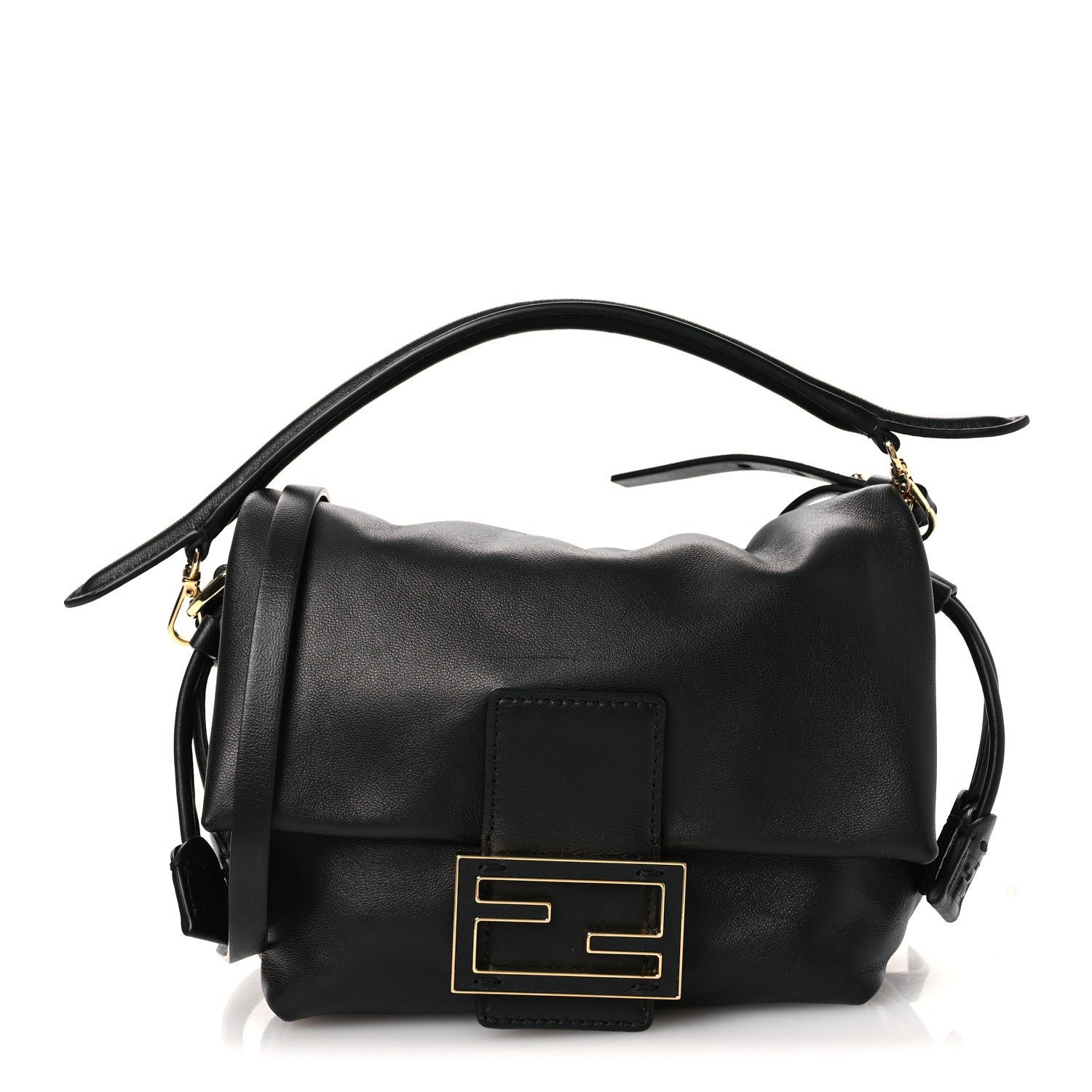Fendi Shiny Nappa Small Mamma Baguette Black