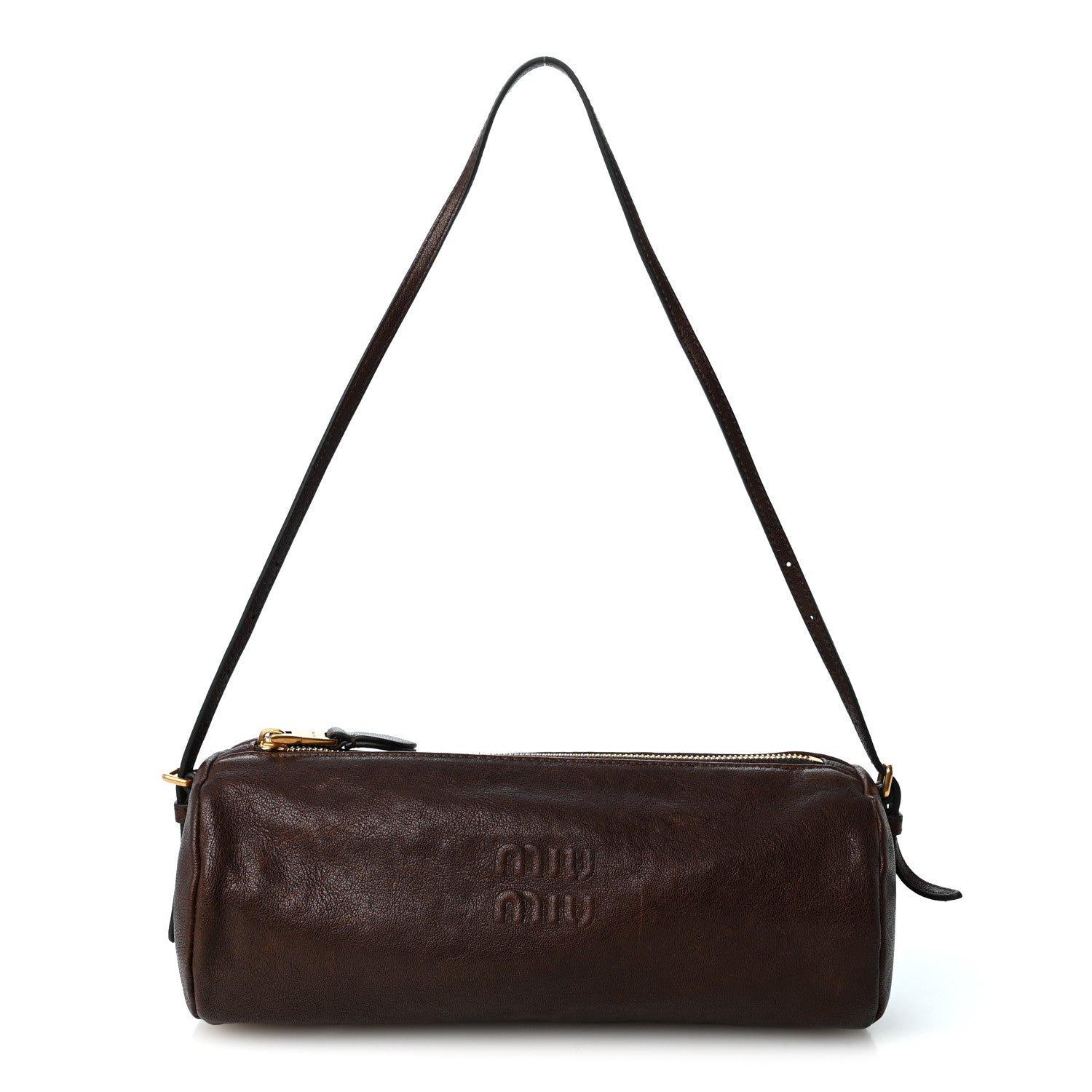 Miu Miu Nappa Aviator Mini Pouch Briarwood