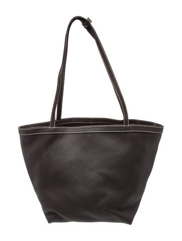 Leather Park Tote Three Stitch