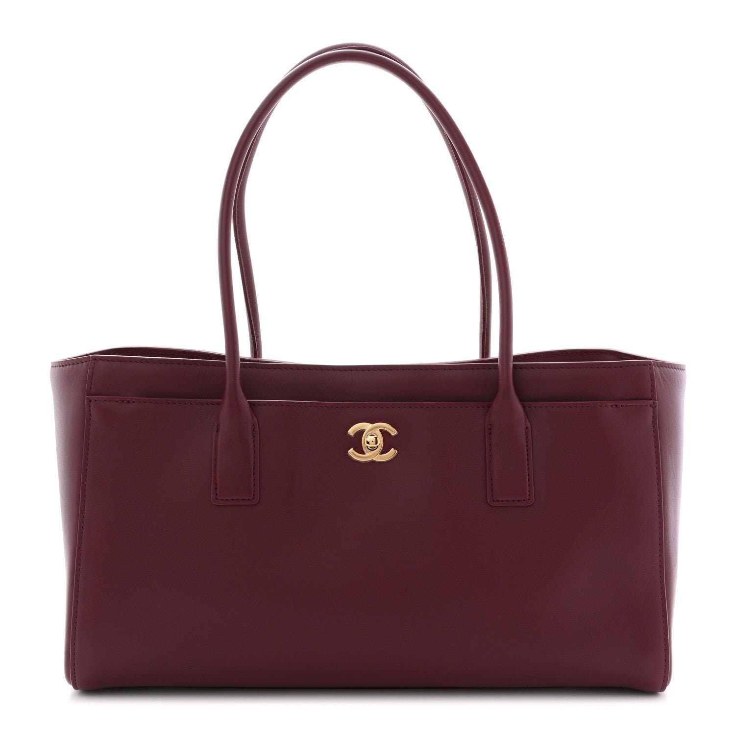 Chanel Calfskin Archetype Small Shopping Tote Dark Burgundy