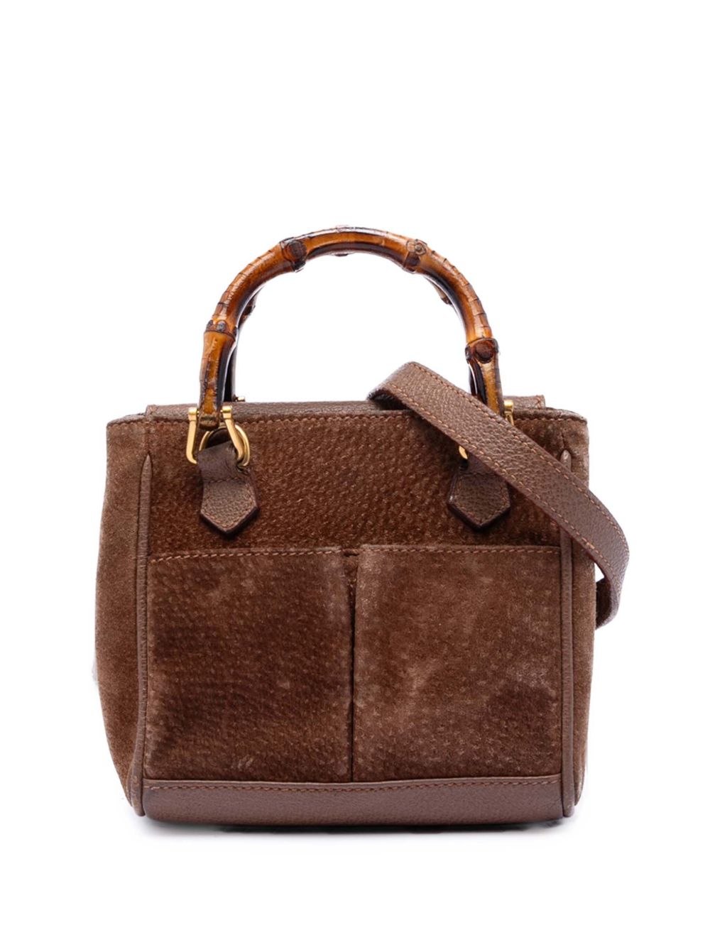 20th Century Mini Suede Bamboo satchel