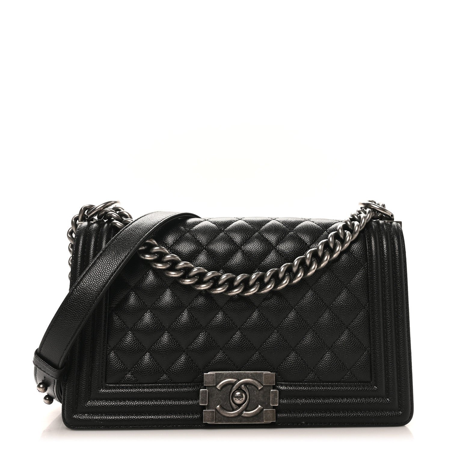 Chanel Caviar Quilted Medium Boy Flap Black