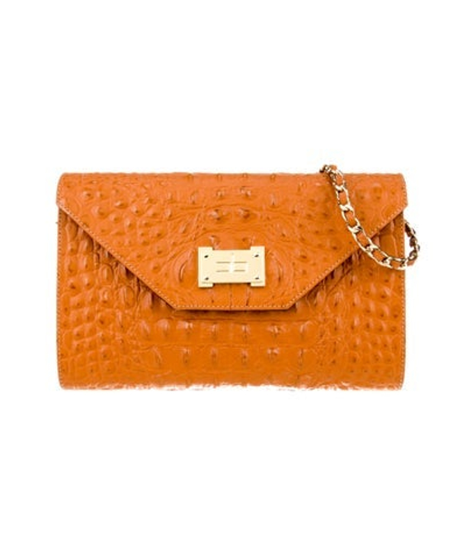 Courreges Embossed Leather Shoulder Bag