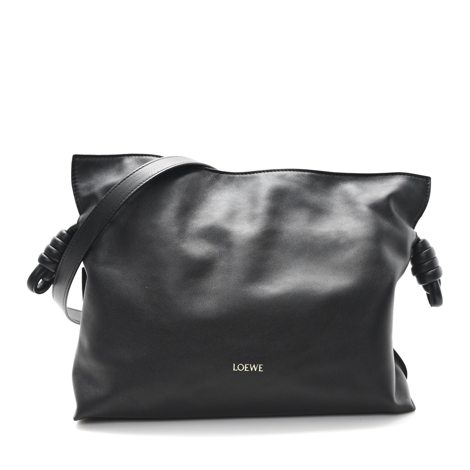 Loewe Nappa Flamenco Knot Clutch Black