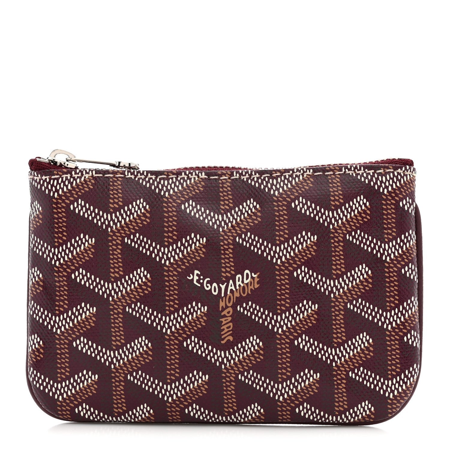 Goyard Goyardine Nano Senat Key Pouch Burgundy