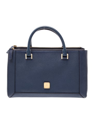 Saffiano Leather Top Handle Bag Large