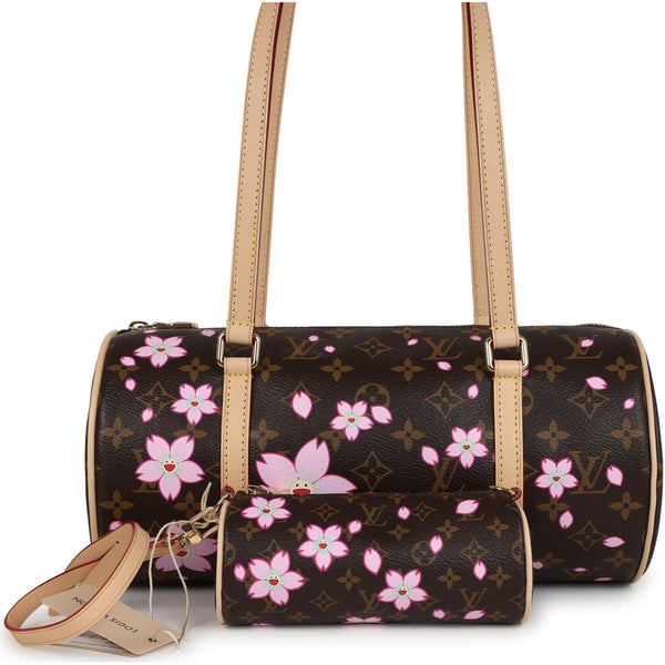 Louis Vuitton Louis Vuitton X Takashi Murakami Cherry Blossom Papillon Brown and Pink Monogram Gold Hardware